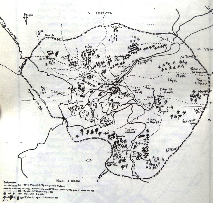 Μηλιά Μετσόβου, τοπογραφικό διάγραμμα  